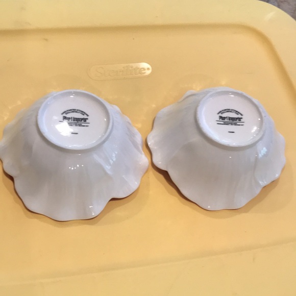 PIER 1 - Two (2) Red Yellow Flower Bowls Ice Cream Dishes - Picture 2 of 16